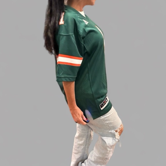 Adidas University of Miami Hurricanes  Football Jersey. Size Large. - Picture 3 of 9